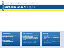Tablet Screenshot of burgerbelangenhengelo.nl